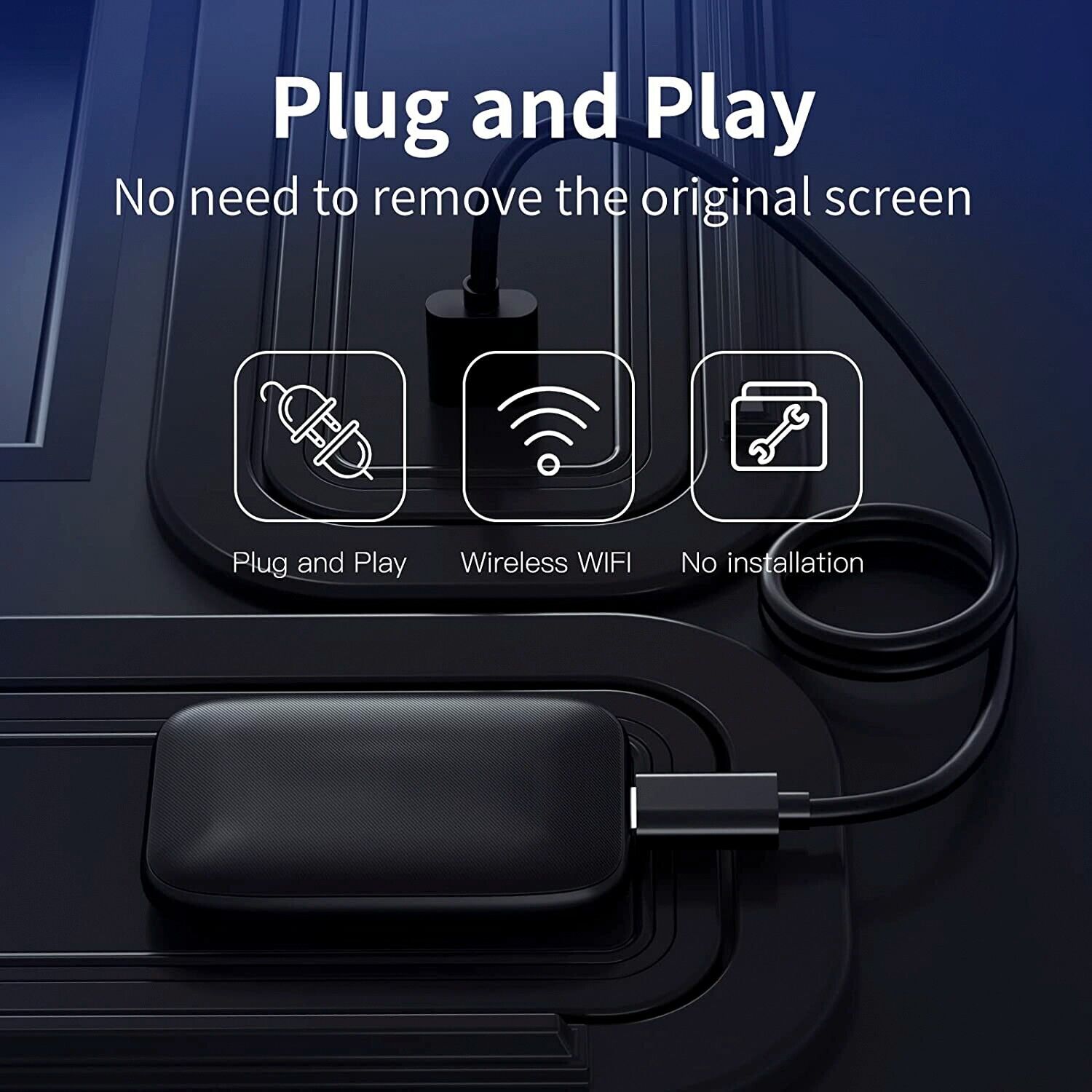 Adaptateur sans Fil Apple CarPlay et Android Auto, Dongle